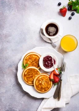 Assorted healthy breakfast 스톡 사진