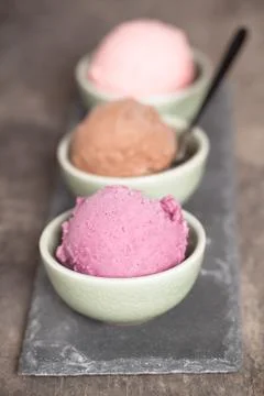 Assorted ice cream Stock Photos