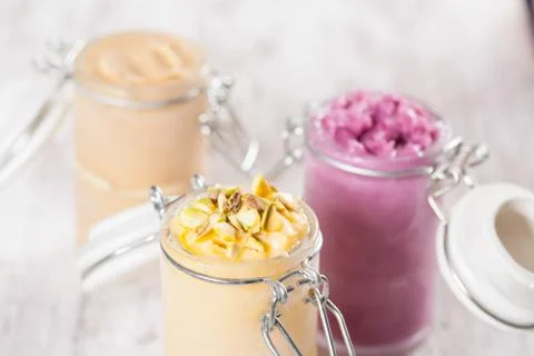 Assorted ice cream Stock Photos