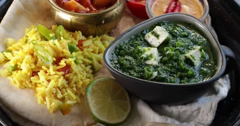 Assorted indian food Stock Footage 140305070