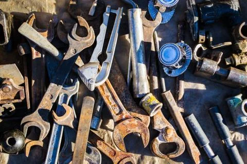 Assorted Junk and Tools Stock Photos