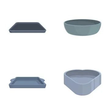 Assorted kitchenware and bakeware isolated set Stock Illustration