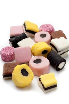 Assorted licorice candies Stock Photos