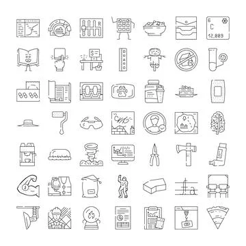 Assorted line icons set illustrating various concepts 스톡 일러스트
