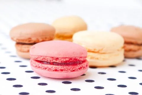Assorted macaroon Stock Photos