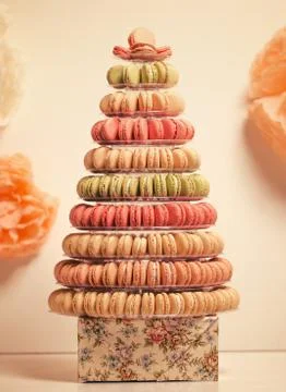 Assorted macaroons Stock Photos