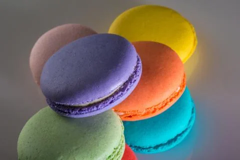 Assorted macaroons Stock Photos