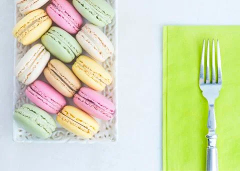 Assorted macaroons Stock Photos