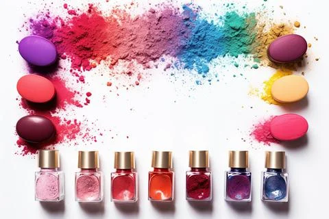 Assorted make up in studio Stock Photos