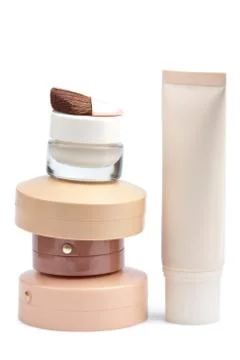 Assorted makeup isolated Stock Photos