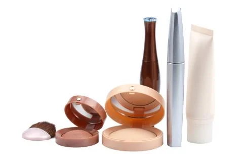 Assorted makeup isolated Stock Photos