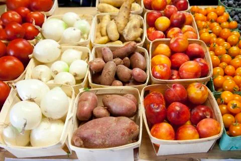 Assorted market vegetables Stock Photos