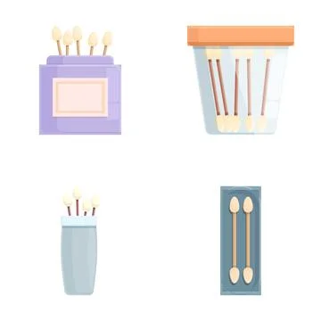 Assorted matchbox and matches vector set Stock Illustration