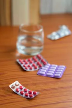 Assorted Medicine Tablets Stock Photos