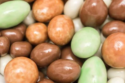 Assorted Milk Round Chocolate Sweets Stock Photos