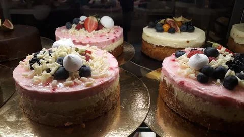 Assorted Mini Cheesecakes Stock Photos