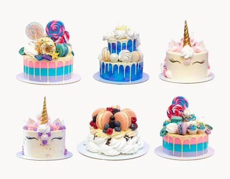 Assorted mini cupcakes on a cake stand against a pink background 스톡 사진