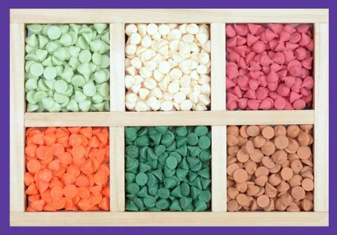 Assorted mix flavored nipple chips Stock Photos
