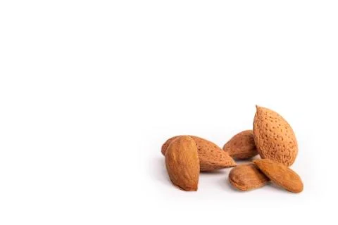 Assorted nuts of almonds and hazelnuts Stock Photos