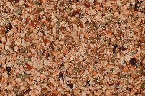 Assorted nuts and seeds including cashew, sunflower, pumpkin, and sesame wi.. Stock Photos
