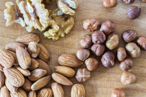 Assorted nuts Stock Photos