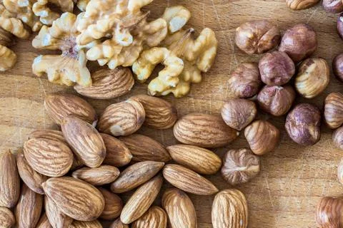 Assorted nuts Stock Photos