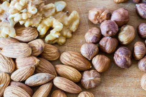 Assorted nuts Stock Photos