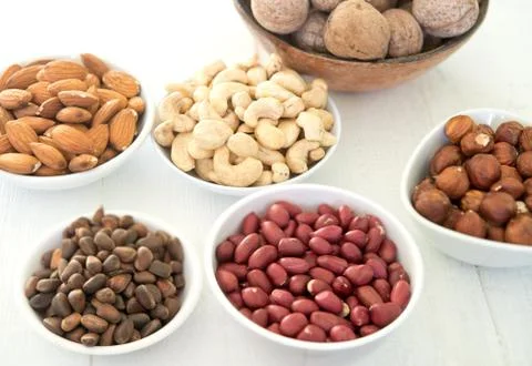 Assorted nuts Stock Photos