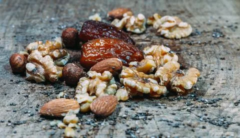 Assorted nuts Stock Photos