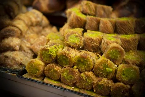 Assorted Oriental Sweets Stock Photos