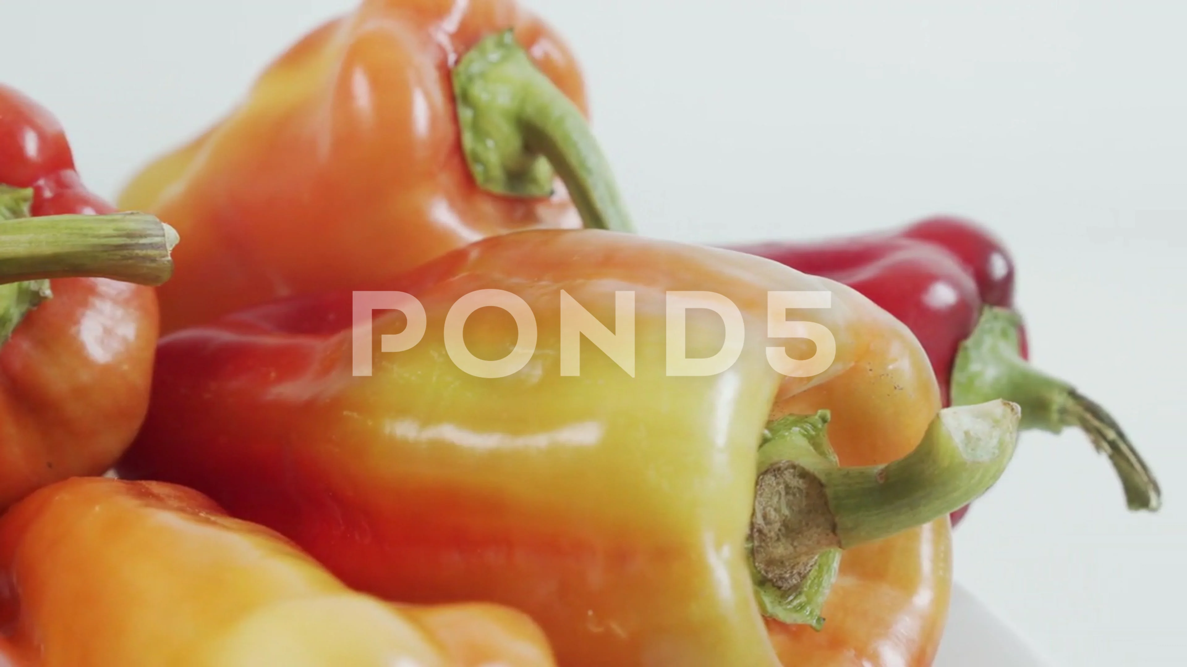Assorted paprika vegetable stack 4K vide, Stock Video