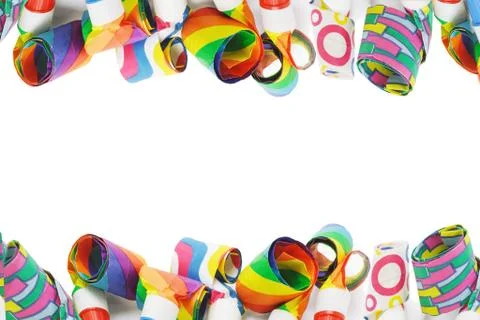 Assorted party blowers Stock Photos
