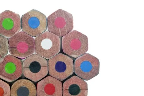 Assorted pencil colors Stock Photos