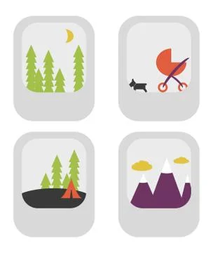 Assorted Photo Thumbnails Vector Stock Illustration