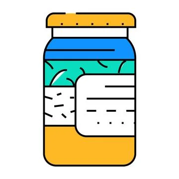 Assorted pickled vegetables icon color illustration Stock Illustration