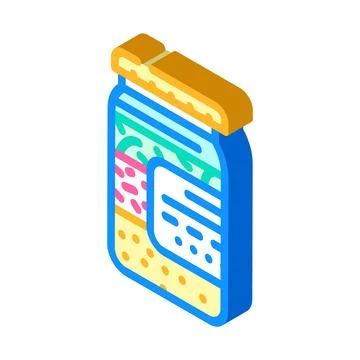 Assorted pickled vegetables isometric icon vector illustration Stock Illustration