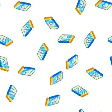 Assorted pickled vegetables isometric icon seamless pattern Stock Illustration