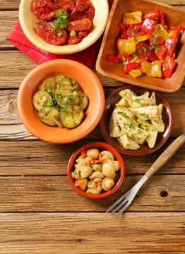 Assorted pickled vegetables Stock Photos