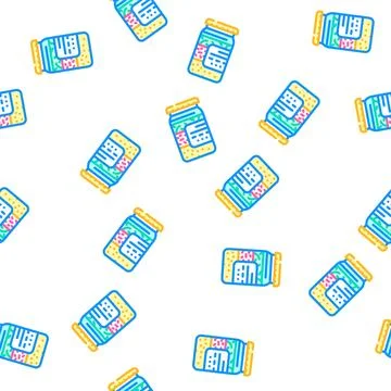 Assorted pickled vegetables vector seamless pattern Stock Illustration