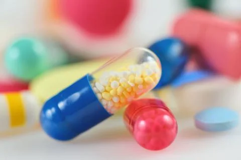 Assorted pills Stock Photos