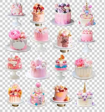 Assorted pink 16 pc copy Stock Photos