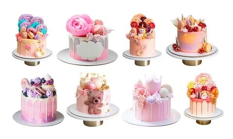 Assorted pink 8pc copy Stock Photos