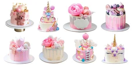 Assorted pink tender 8pc copy Stock Photos