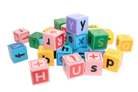 Assorted play blocks Stock Photos