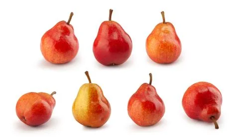 Assorted red pears Stock Photos