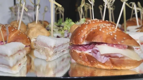 Assorted sandwiches for events 스톡 동영상 240981812
