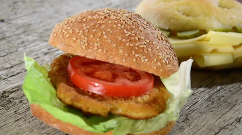 Assorted sandwiches Stock Footage 32783941