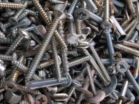 Assorted screws Stock Photos