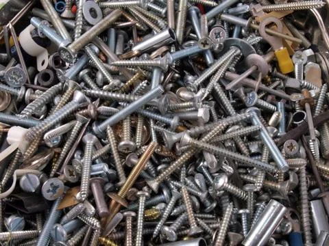 Assorted screws Stock Photos