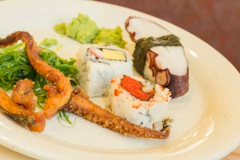 Assorted Seafood Plate Stock Photos